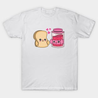 All i need is bread and jam, Kawaii bread and jam cartoon. T-Shirt